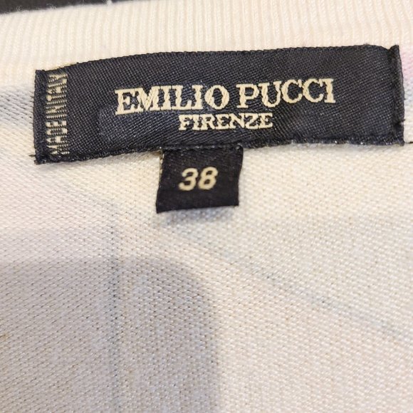 Emilio Pucci Iride Print Silk/Cotton Sweater Pullover Top - Size: 38 - Picture 15 of 16